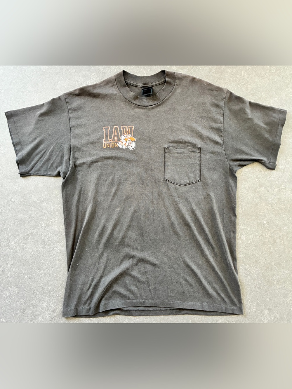 IAM Union Member Harley Logo Design - Black  XL
